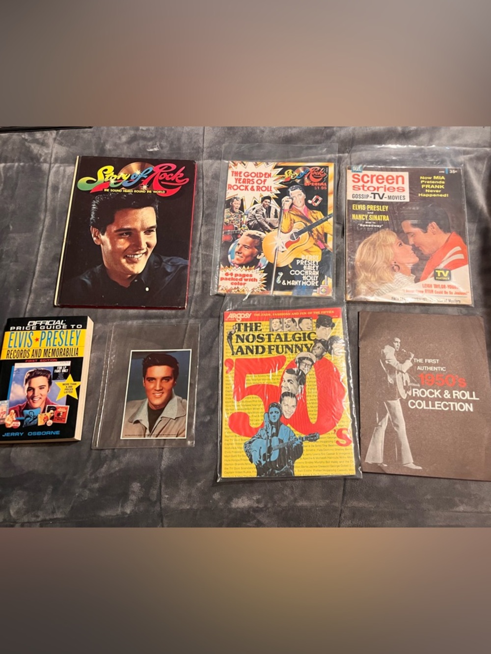 Vintage Elvis Presley Rock & Roll Magazine and Memorabilia Set